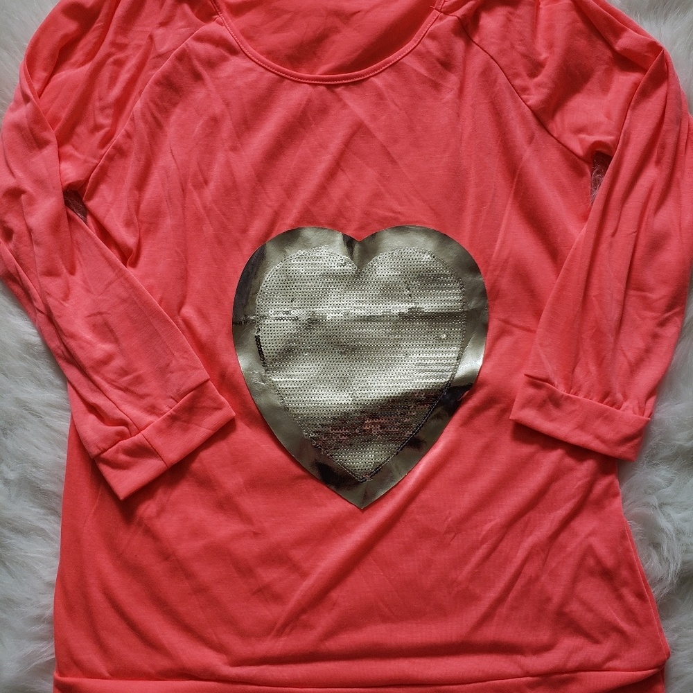 Womens plus size cute heart shirt 5x NEW